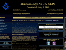 Tablet Screenshot of matawanlodge.org